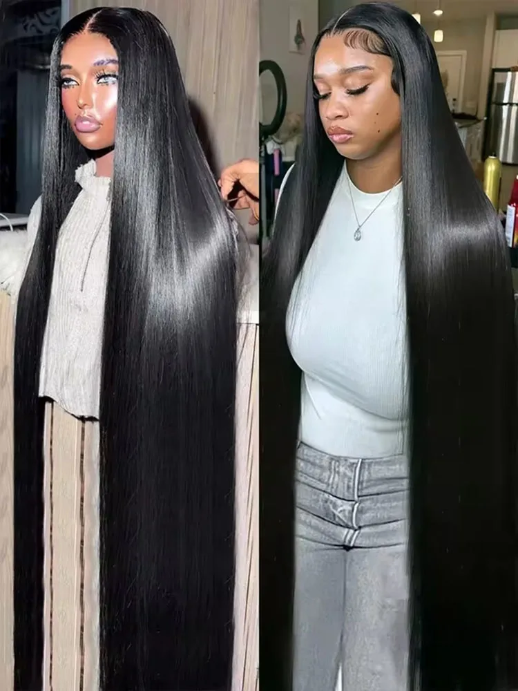 

30 40 Inch 13x4 Bone Straight Lace Front Wigs For Black Women Pre Plucked With Baby Hair Frontal 13x6 Brazilian Human Hair Wigs