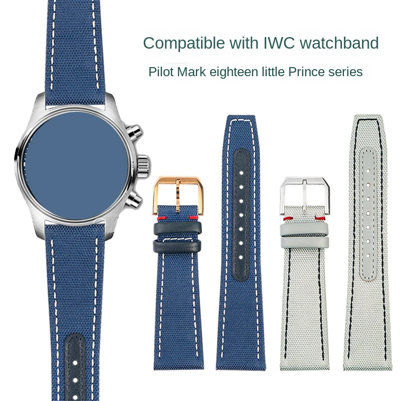 

Canvas nylon strap suitable for IWC Portugieser perpetual calendar 344205/Pilot Mark 18 Little Prince series 20mm 21mm 22mm