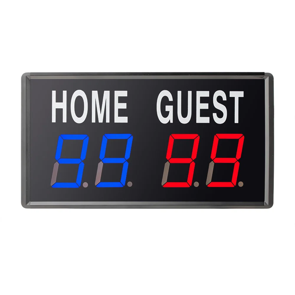 4-Digit LED Electronic Score Keeper Scoreboard with Remote for Basketball Ping Pong Table Tennis