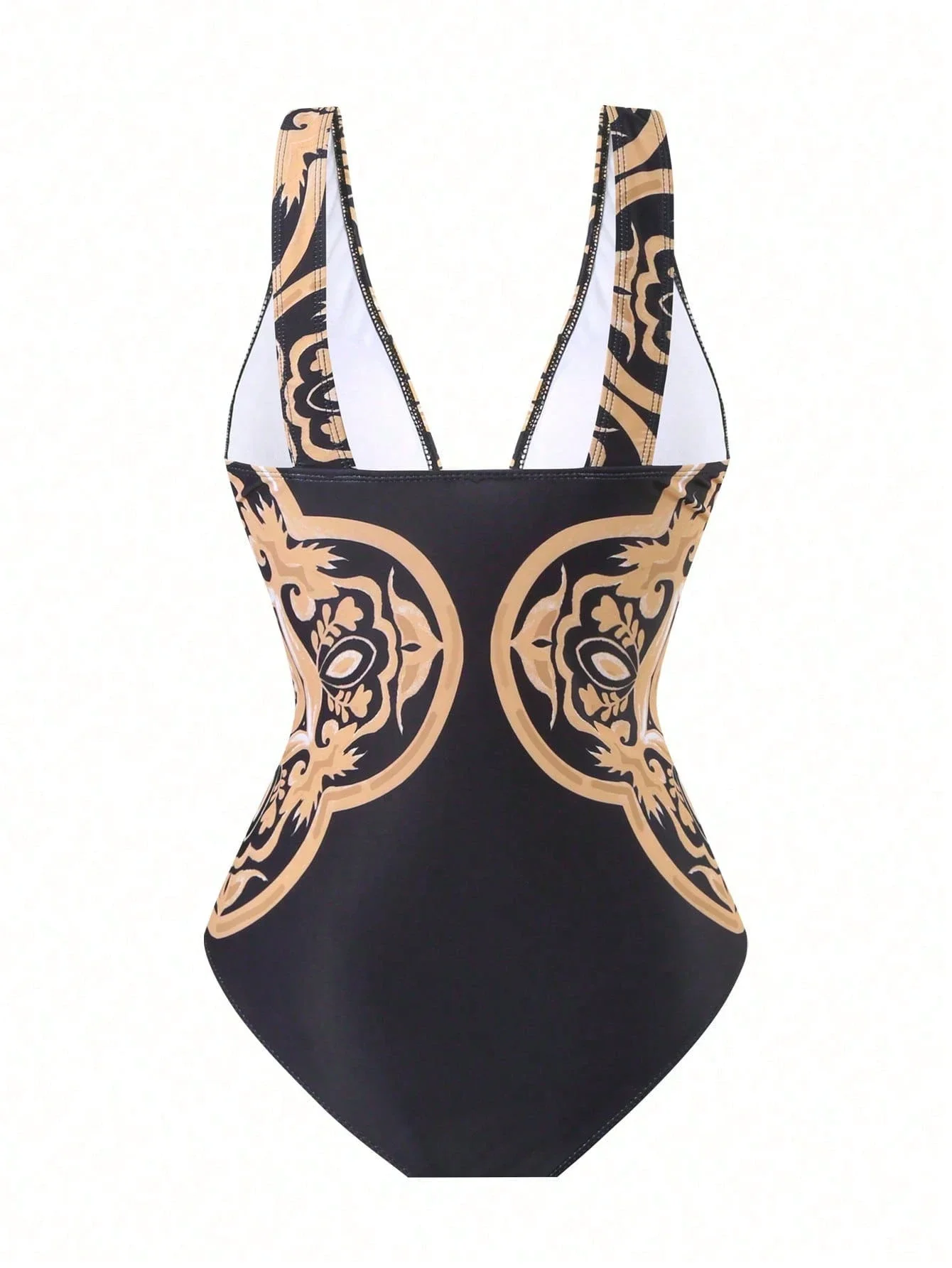 

Женский комплект из 3 предметов: купальник с цветочным принтом, юбка-парео и брюки