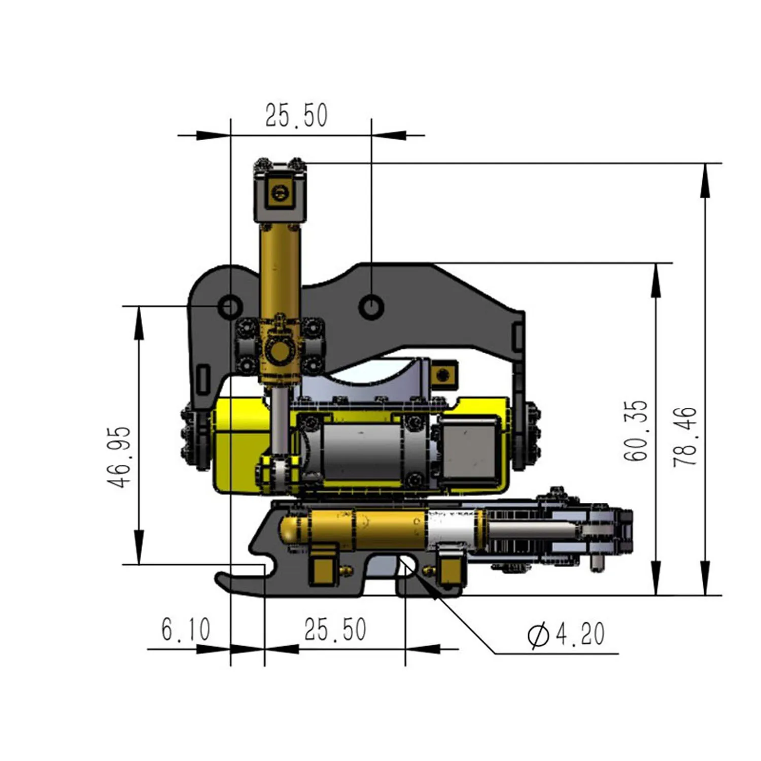 

Super Frog Wrist Bucket Ripper for 1/14 Metal Hydraulic Excavator E400 Pro Remote Control Digger Model Construction Machine