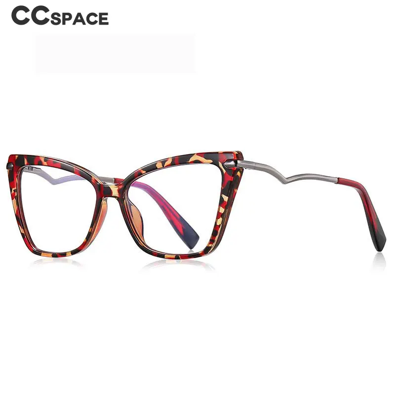 53148 Modne damskie okulary przeciw Blu-Ray Cat Eye Frame TR90 Metalowe okulary literackie w kształcie litery V można dopasować do soczewek