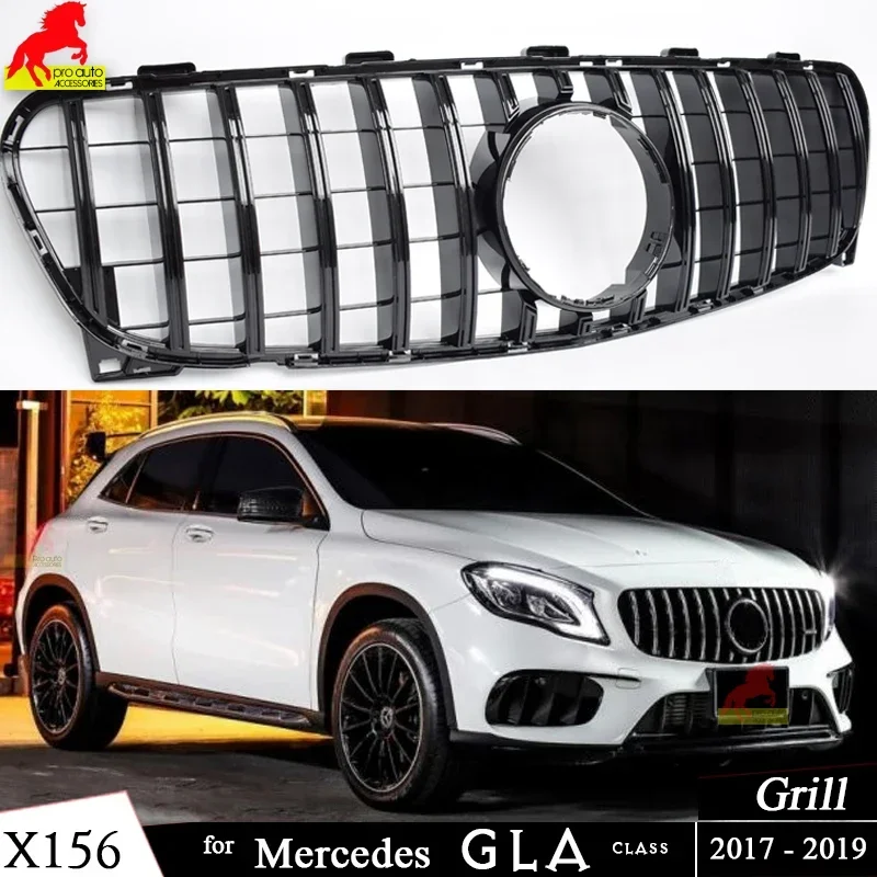 

Front Bumper Racing Grill Hood Grille for Mercedes Benz 2014-2019 GLA Class X156 (facelifted) GLA 180 GLA 200 GLA 250 GT Grills