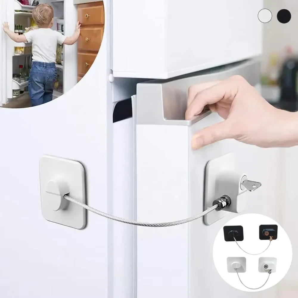

Baby Safe Refrigerator Lock with Key Code Lock Baby Safety Cabinet Lock Sliding Wardrobe Door Lock Home Limiter2028