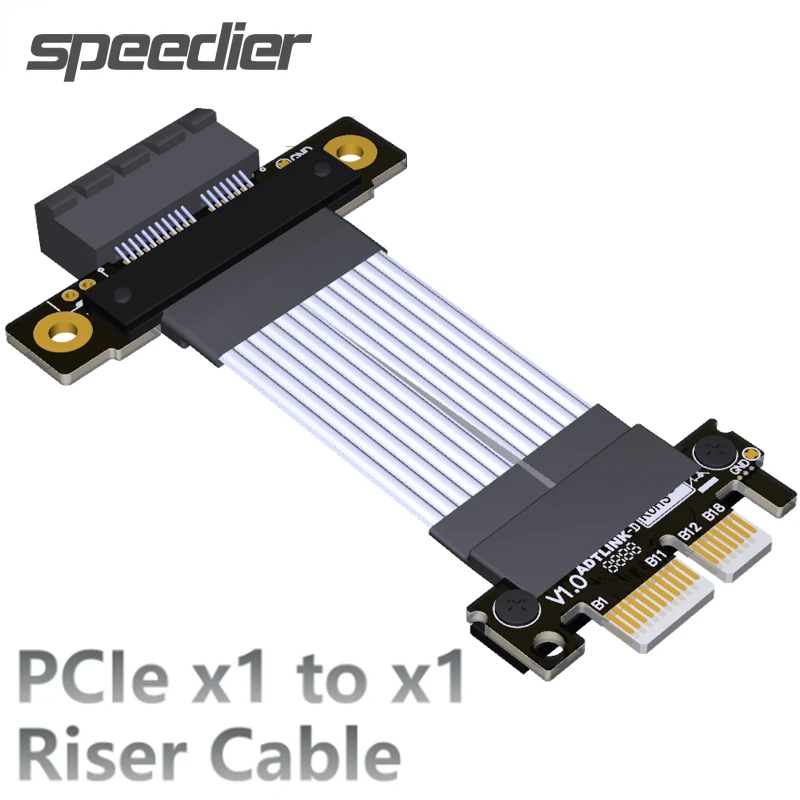 

K11SF 4.0 Silver Copper PCIE X1 Riser Cable Gen4 PCIe 4.0 x1 to x1 Flat Adapter PCI Express 1x Riser Card Mainboard GPU Extender