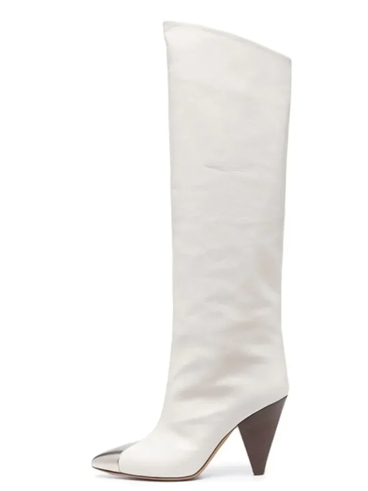 2024 European and American New Pointed Women\'s Short Boots with Conical High Heels Fashion 34-45 Size Large Women\'s Long Boots