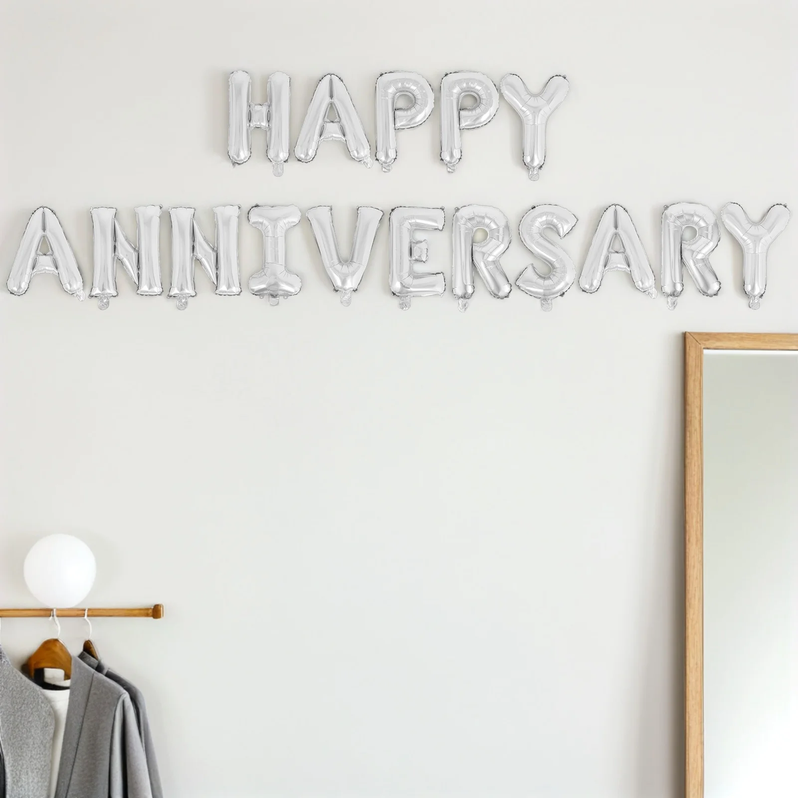 

2 Sets Anniversary Balloon Decoration Kit Foil Letter Balloons Wedding Party Decorations Aluminum Film Set for Home of Balloons