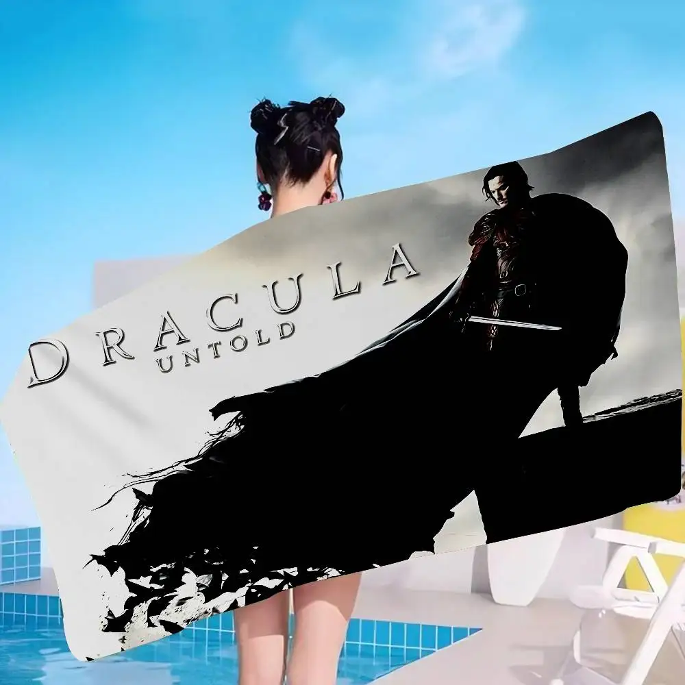 Vampire D-Dracula Movie Microfiber Printed Beach Towel Mountain Climbing Yoga Beach Swimming Running Absorbent Soft Towel