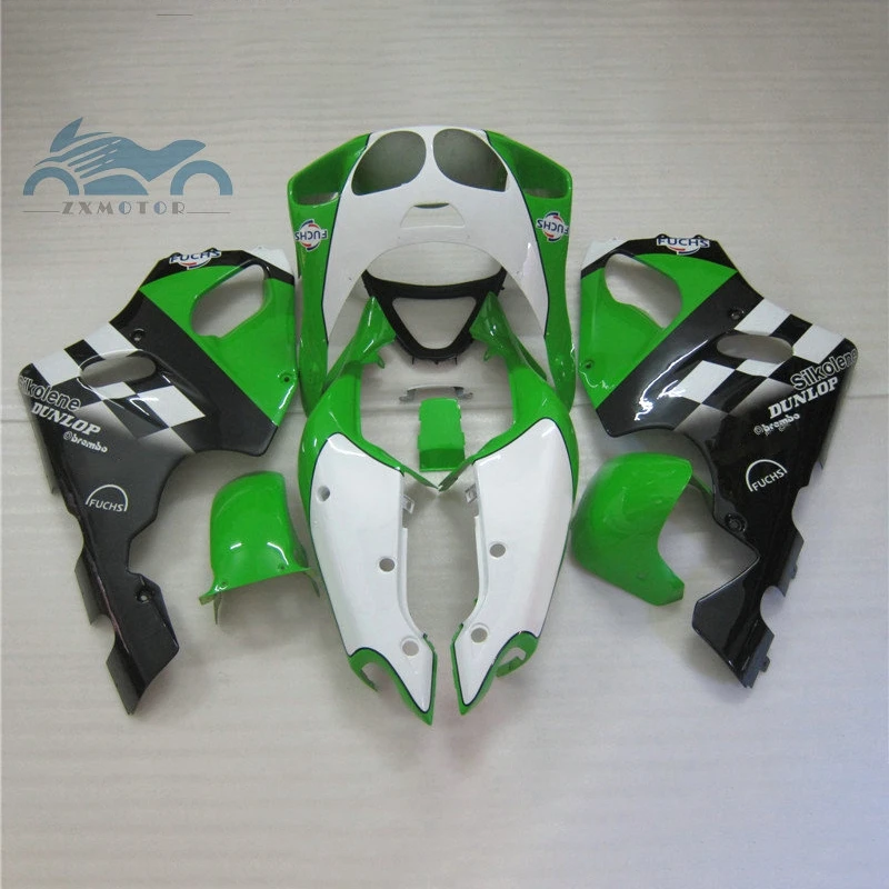 

Custom as you need fairing kits for KAWASAKI Ninja ZX7R 1996 1997-2003 ABS motorcycle fairings bodywork ZX 7R 96-03 green white