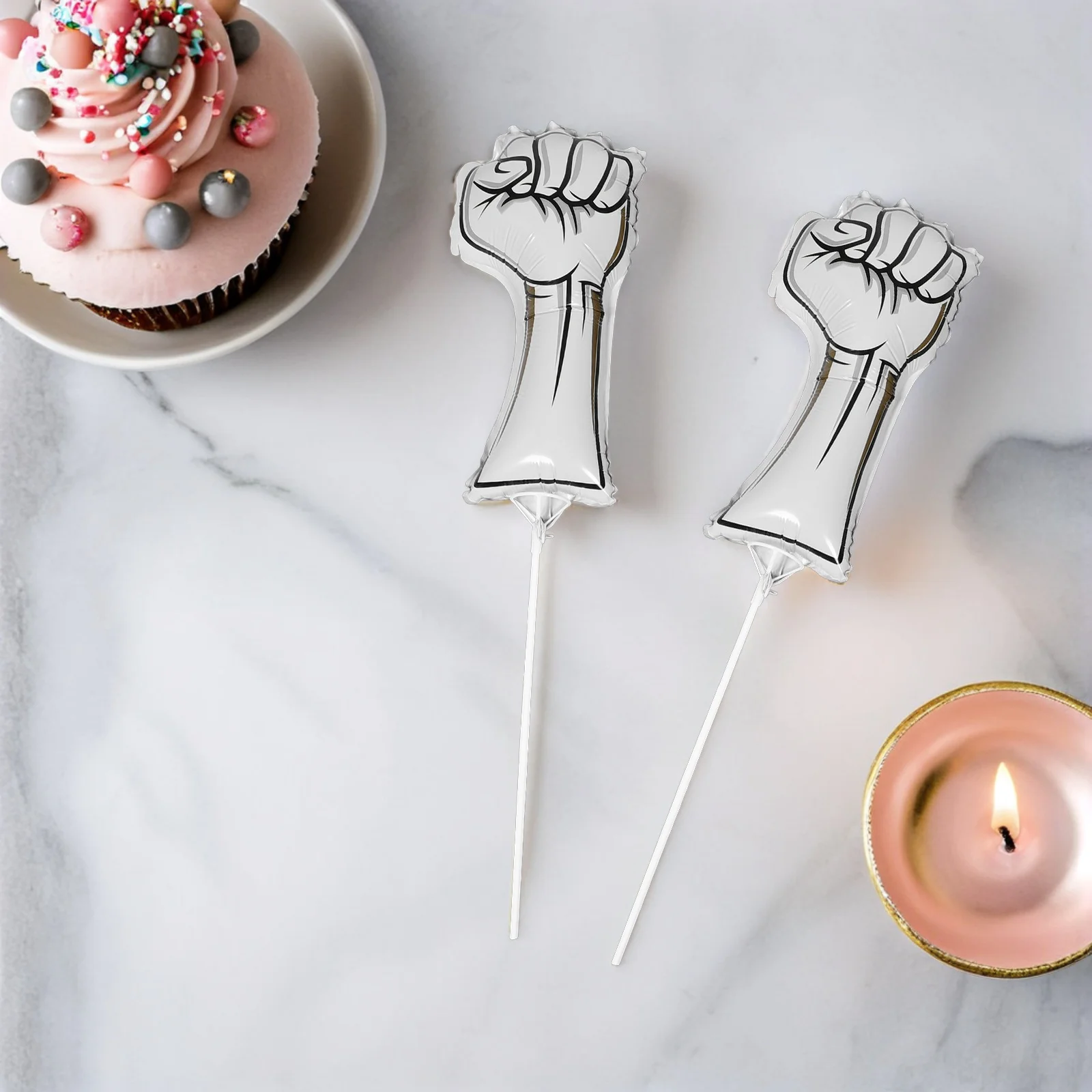 

10 Pcs Pleasant Balloon Cheer Stick Cheering Foil Football Noise Maker Aluminum Prop