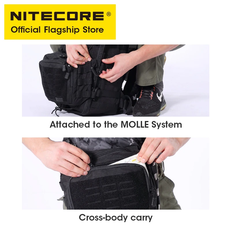 Nitecore nan30 sling bag tático crossbody saco 600d náilon pacote de viagem multi-purpose bolsa utilitária sistema molle para homens
