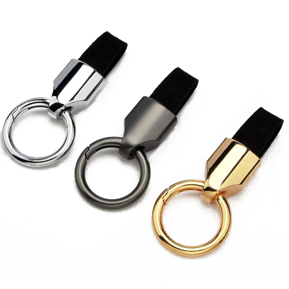 1pc Metal Leather Keychain Buckle Carabiner Car Pendant Key Holder Gifts for Men Women Key Ring Jewelry Supplies Accessories