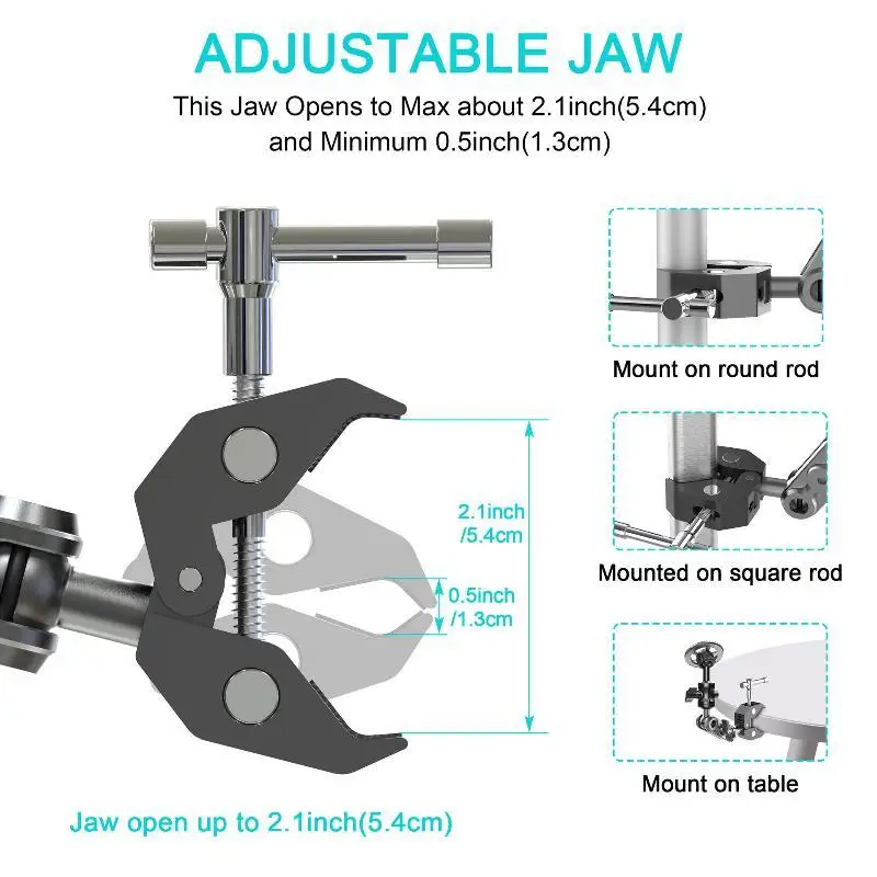 Magnetischer Handyhalter Vollmetall Rutschfester Telefonhalter für Fitness-Studio Laufband Spinning-Bike Kinderwagen Rollstuhl – Detail 2
