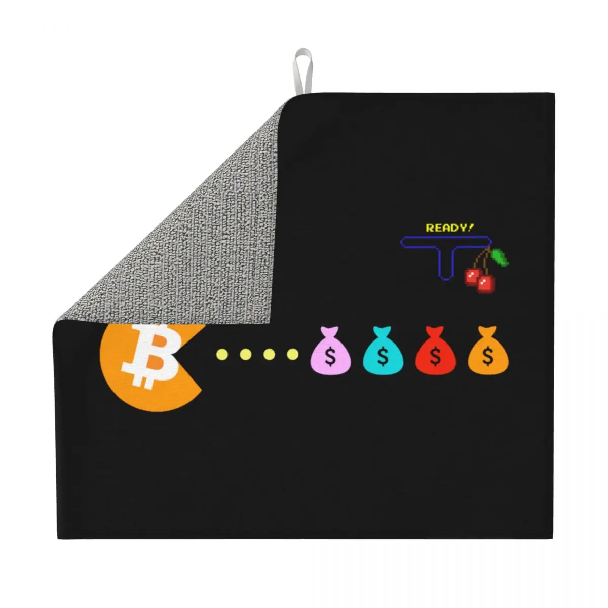 Custom Bitcoin Eats Dollar Dish Drying Mats for Kitchen Fast Dry Absorbent Cryptocurrency Wallet Microfiber Dishes Drainer Pad