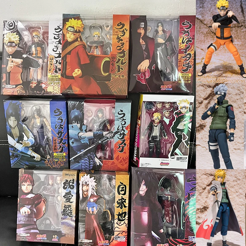 SHFiguarts Naruto Uzumaki Sasuke Kakashi Uchiha Madara Itachi Jiraiya Boruto Shippuden Anime Action Figure Collection Toy Gifts