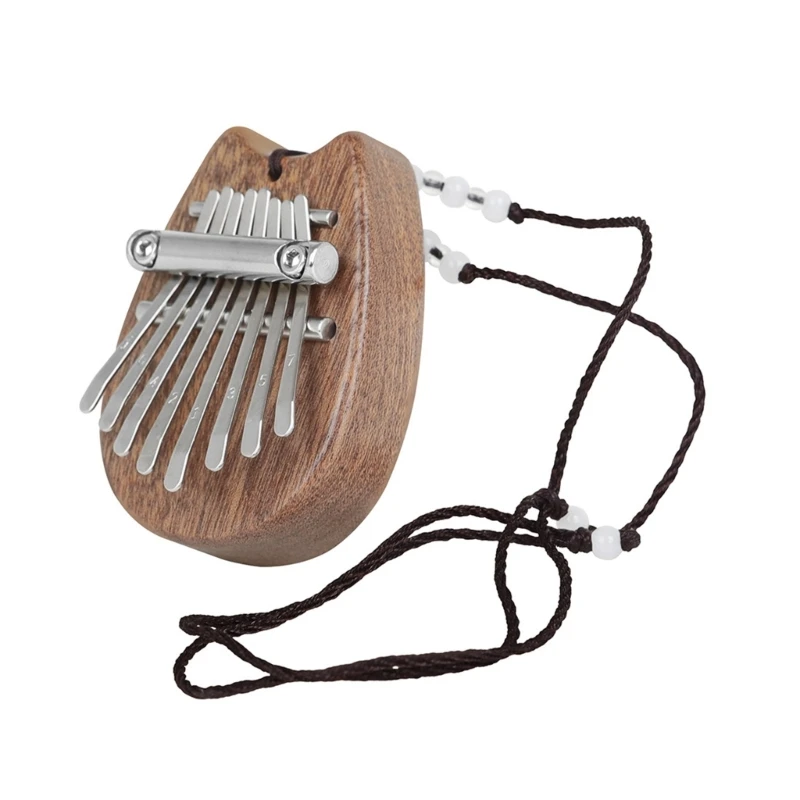 Mini Kalimba Thumb Piano 8 Keys Thumb Piano with Lanyard Musical Instrument Dropship