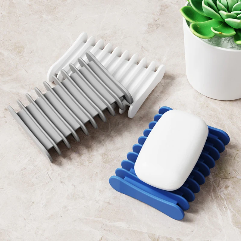 

1PC Perfect Innovative Easy To Clean Innovative Premium Silicone Silicone Self Draining Soap Dishes Compact And Soap Holder