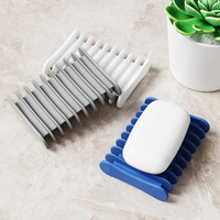 1PC Perfect Innovative Easy To Clean Innovative Premium Silicone Silicone Self Draining Soap Dishes Compact And Soap Holder
