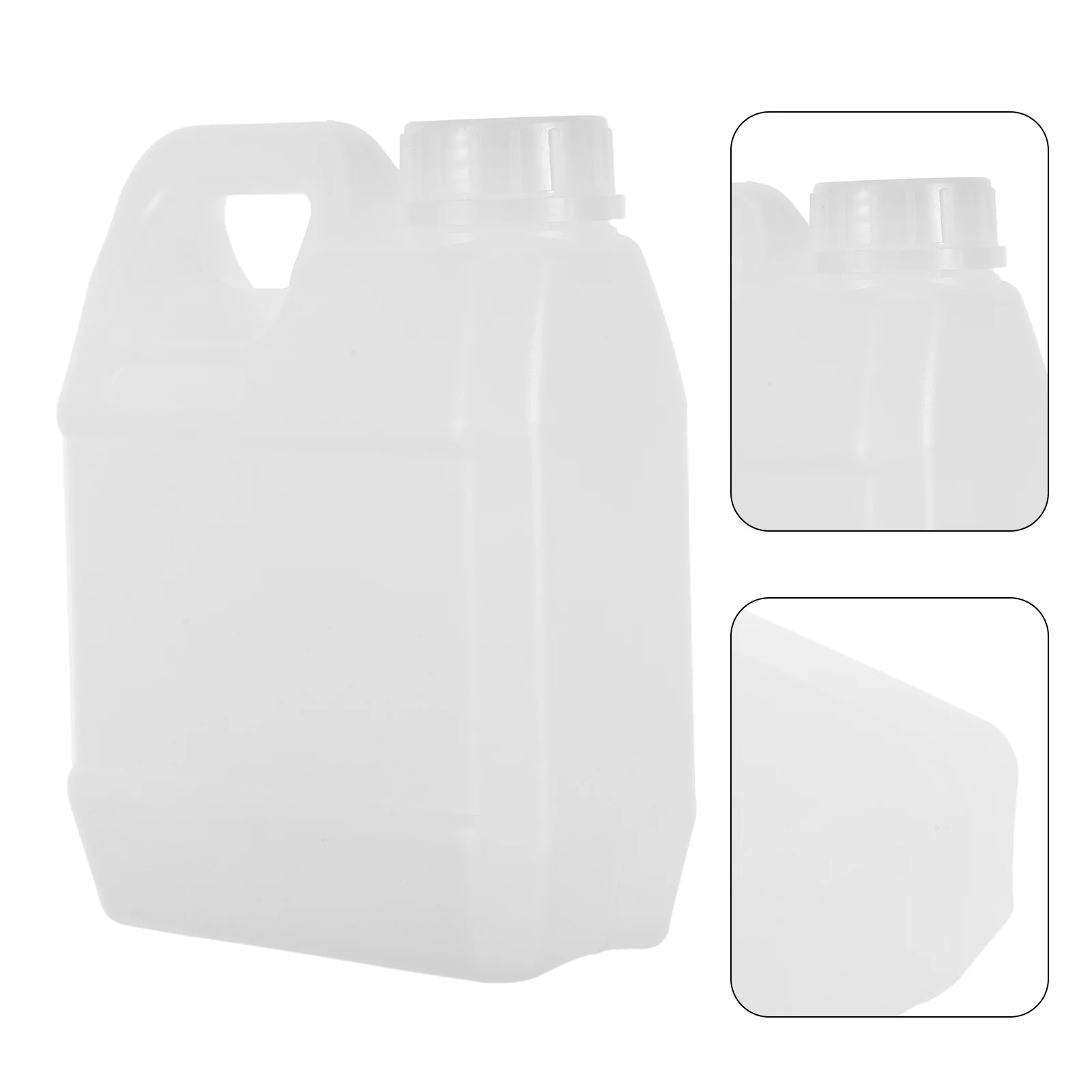 

4pcs 1L Plastic Water Tank Semi-Transparent Chemical Reagent Bottle For Lab Use Reusable Hdpe Liquid Container With Handle For