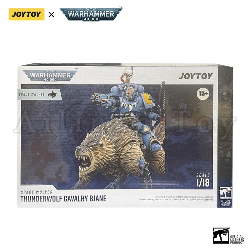 Figura de ação Joytoy Space Wolves, Cavalaria Thunderwolf Bjane Coleção Anime, Modelo militar, 1:18