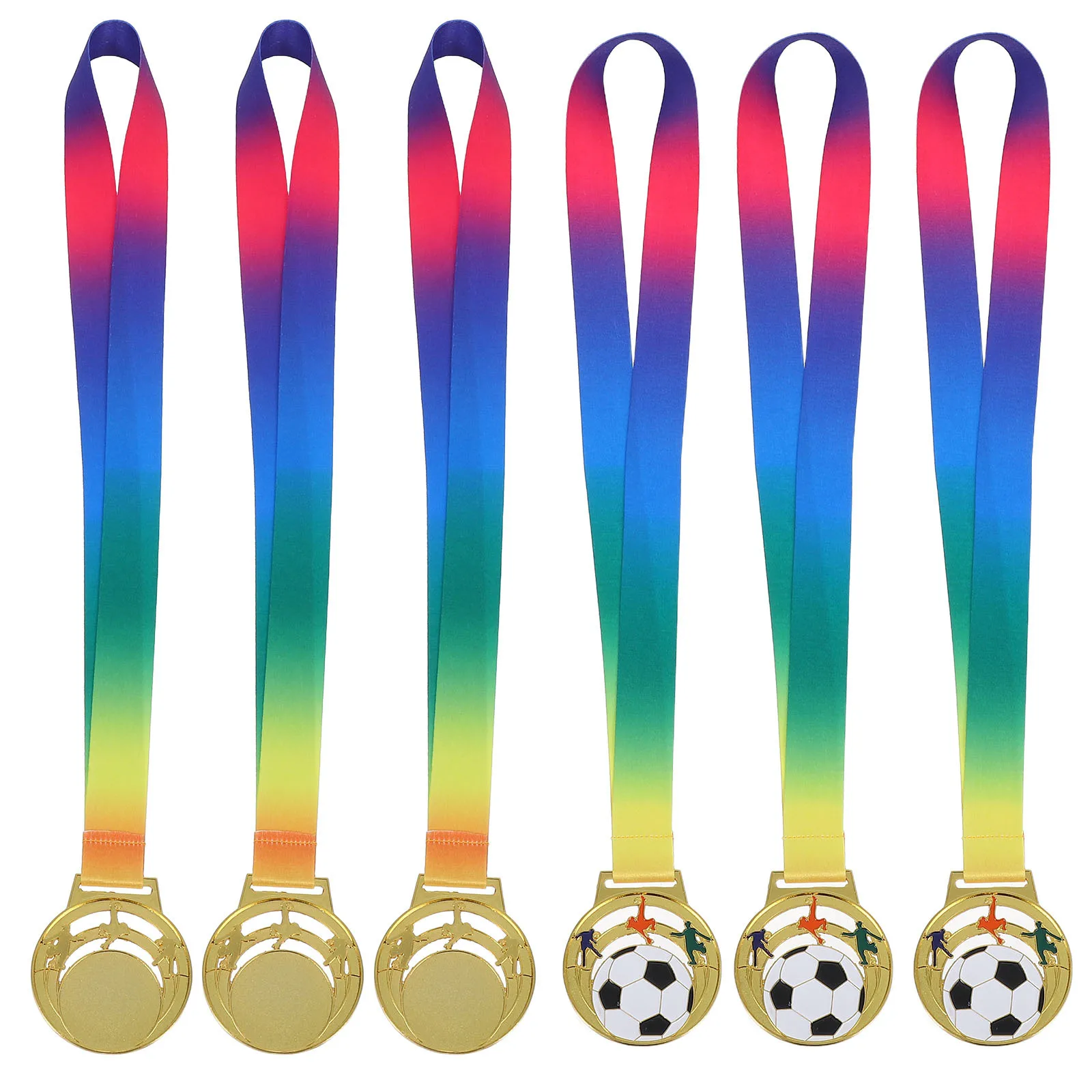 

6 шт. футбольные полые медали из цинкового сплава, футбольные награды, призы для спортивного дня, легкие медали победителя, участво