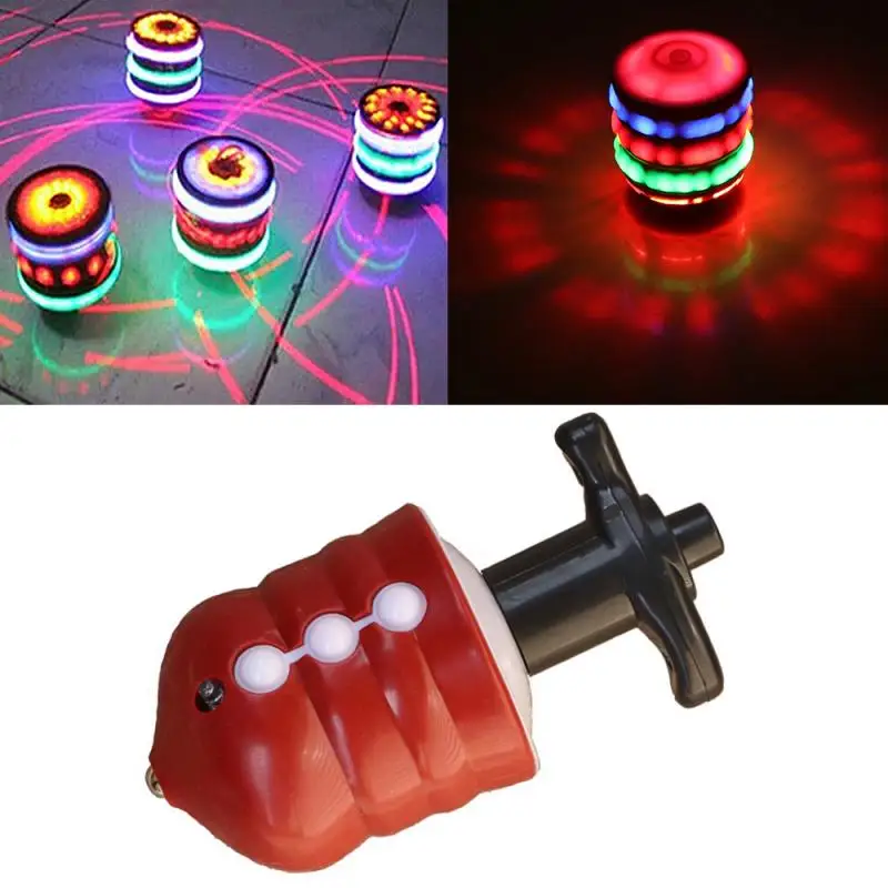 Kreisel Bunter Blitz LED-Licht Laser Musik Gyroskop Kinder Holz Leuchtende Hand Spinner Klassisches Spielzeug Kind Weihnachtsgeschenk – Detail 4