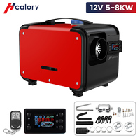 Hcalory 12V 5-8KW Car Heater All in One Heating Diesel Air Heater Single Hole LCD Monitor Parking Warmer Quick Heat For Truck RV