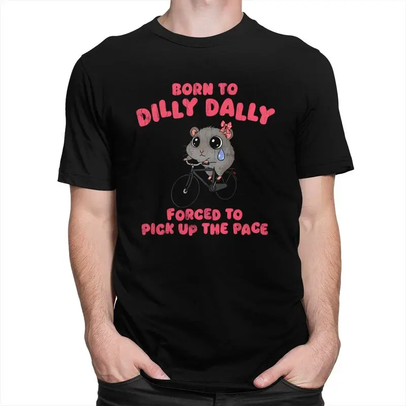 Funny Hamster Bike Tshirt Unisex Short Sleeves Fashion Casual Clothing Streetwear Summer Loose Fit 100% Cotton Camisetas