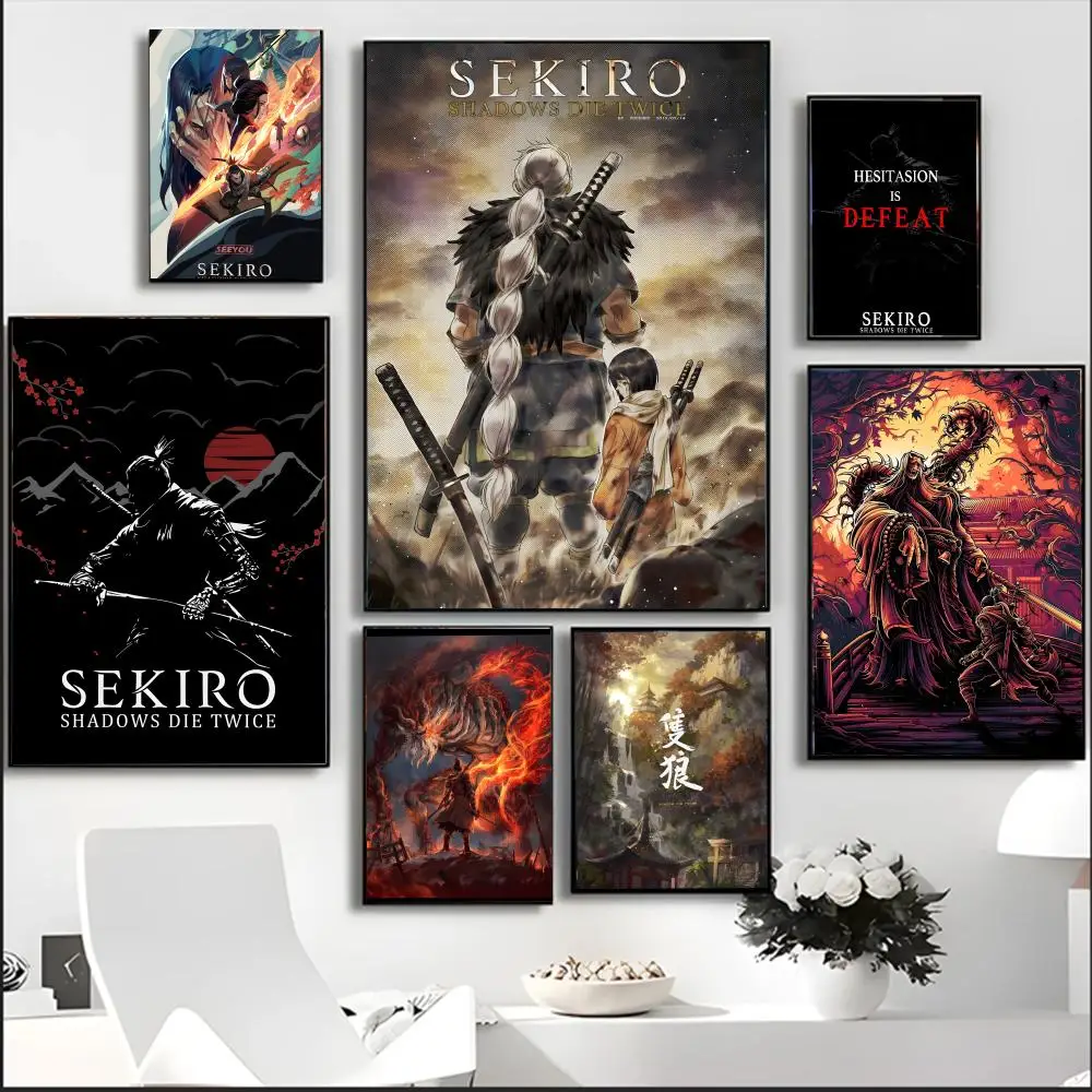 كول نينجا سيكيرو الظلال يموت مرتين لعبة ملصق ملصق جدار يطبع لغرفة المعيشة غرفة نوم مكتب هدية تزيين المنزل