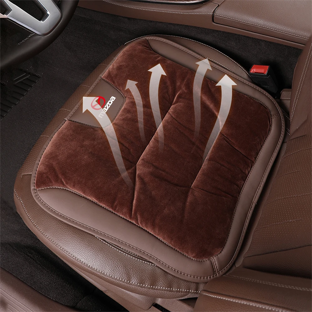 Flannel Car Seat Cushion Winter Warm Anti Slip Rear Seat Breathable Pad For Mazda 2 3 5 6 MS Atenza Axela CX-5 CX-3 CX-4 RX7 323