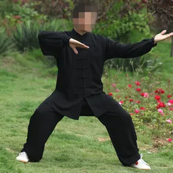 Tai Chi jednolita bawełna 5 kolory wysokiej jakości Wushu odzież Kung Fu dla dzieci dla dorosłych sztuki walki Wing Chun garnitur sztuki walki jednolite