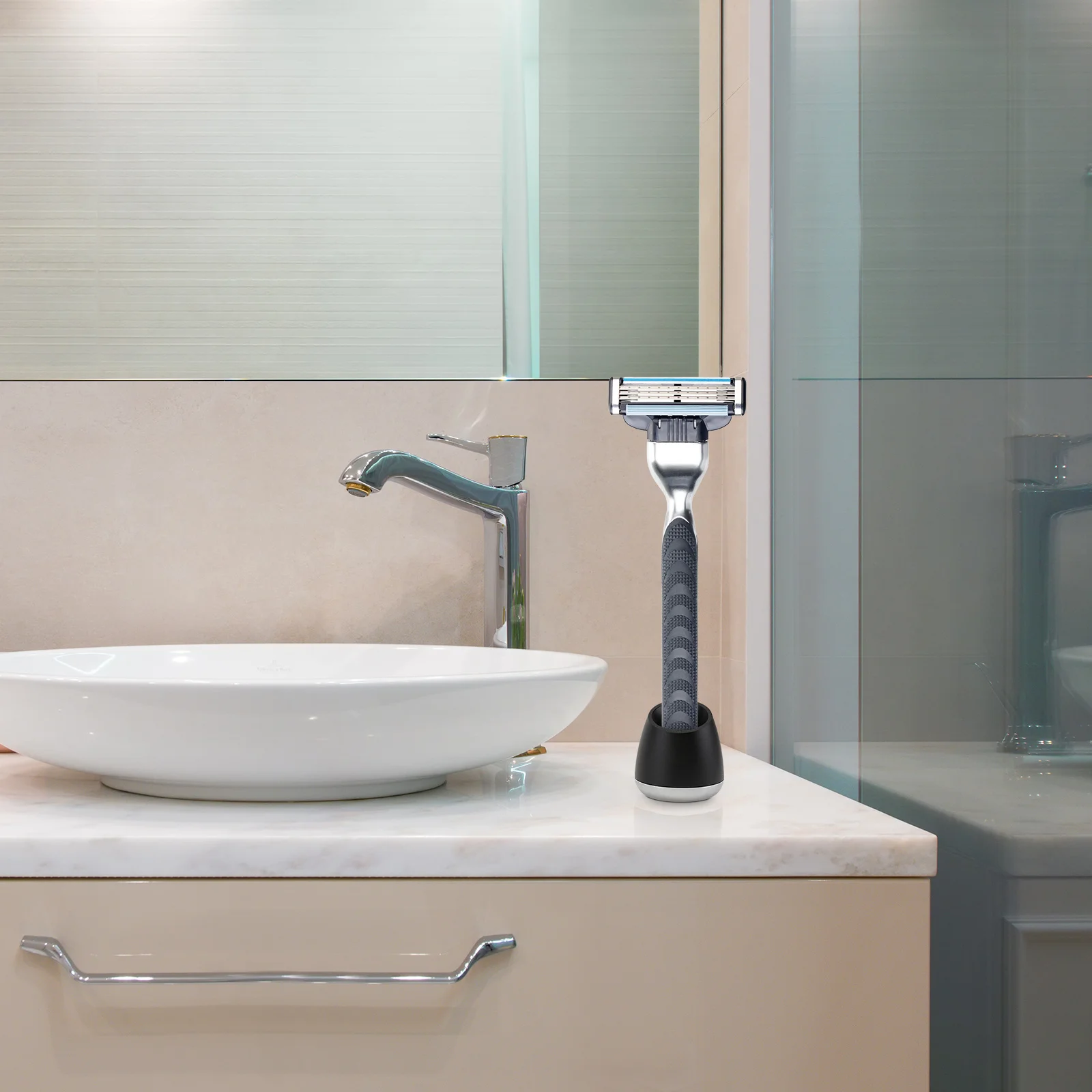 1 قطعة حامل ماكينة الحلاقة العالمية قاعدة قطرها كبيرة لأداة تنظيم ماكينة الحلاقة اليدوية