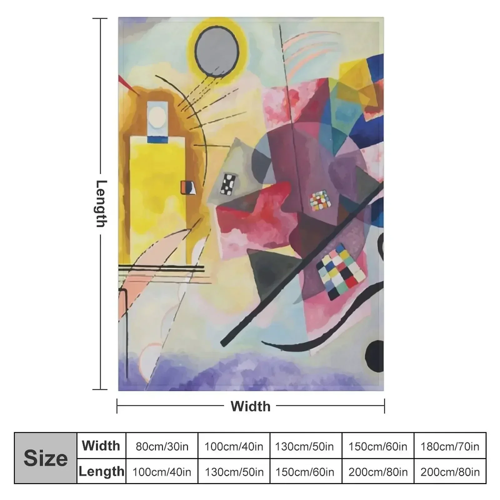 Wassily Kandinsky | Yellow-Red-Blue Throw Blanket Sofa Quilt Personalized Gift Tourist funny gift blankets ands Blankets