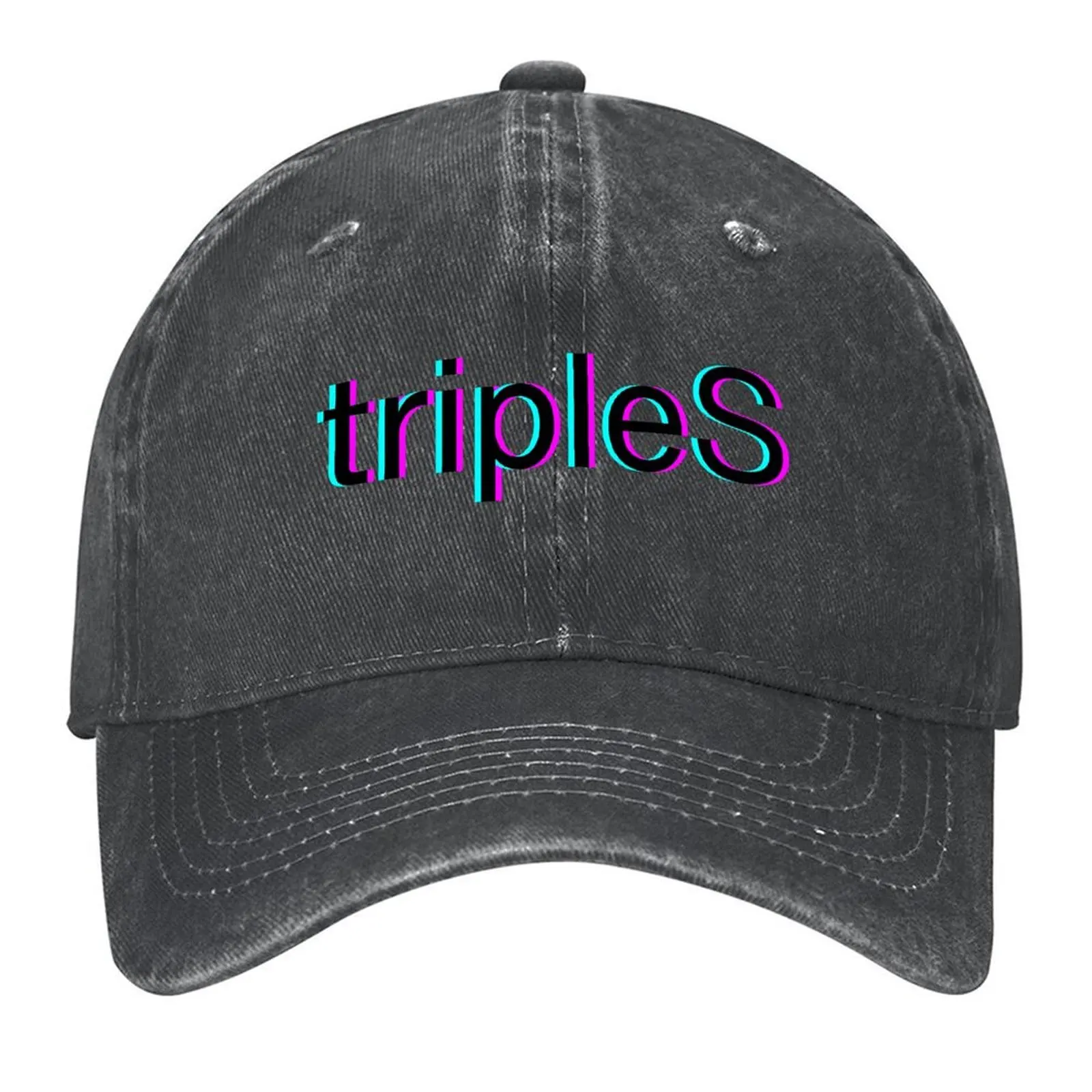

TripleS Kpop Girl Group glitch static logo Baseball Cap Golf Hat Christmas Hat western Hat custom caps Golf Women Men's