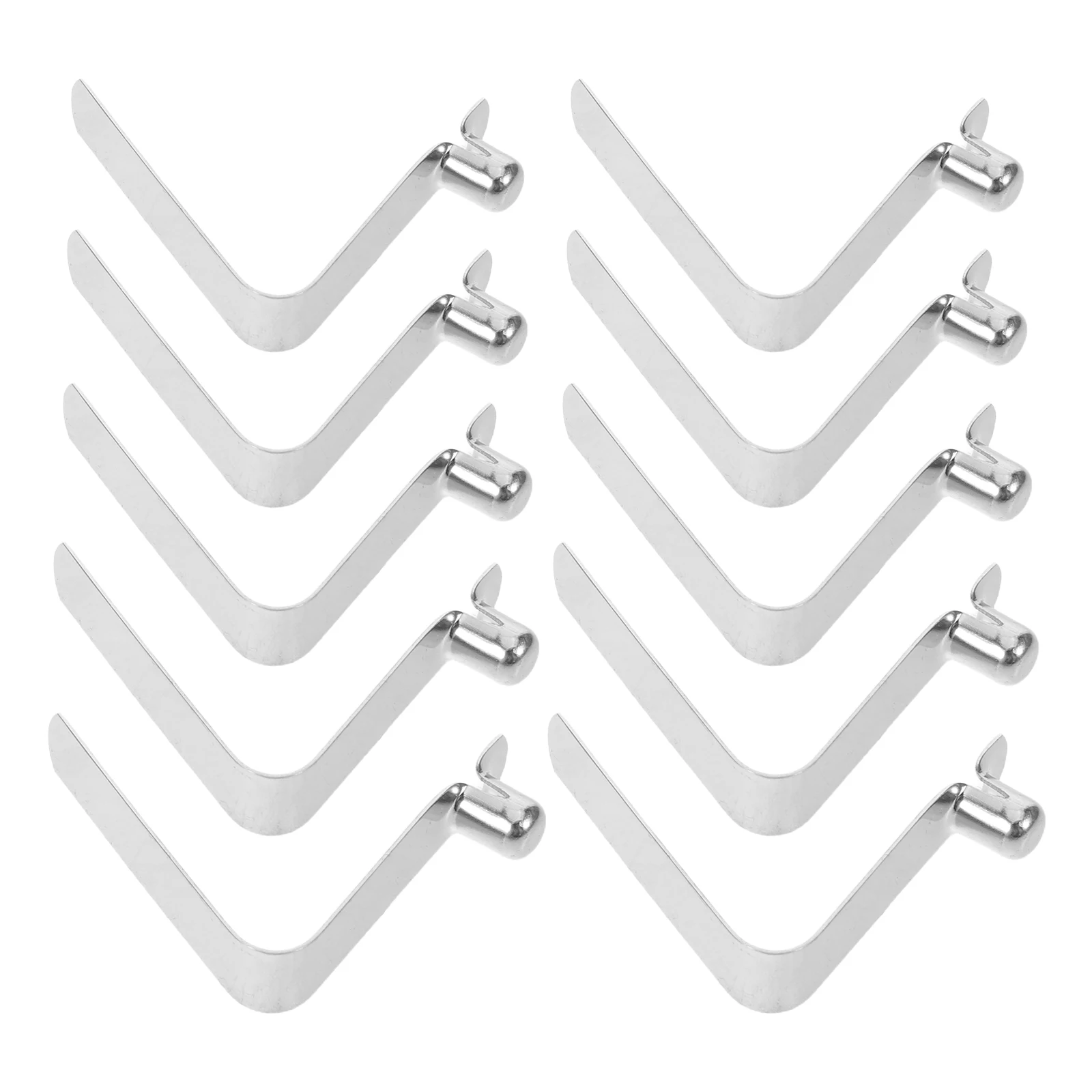 

12Pcs V Shape Tent Pole Clip Spring Loaded Tube Clips High Compatibility Lightweight Construction Quick Assembly