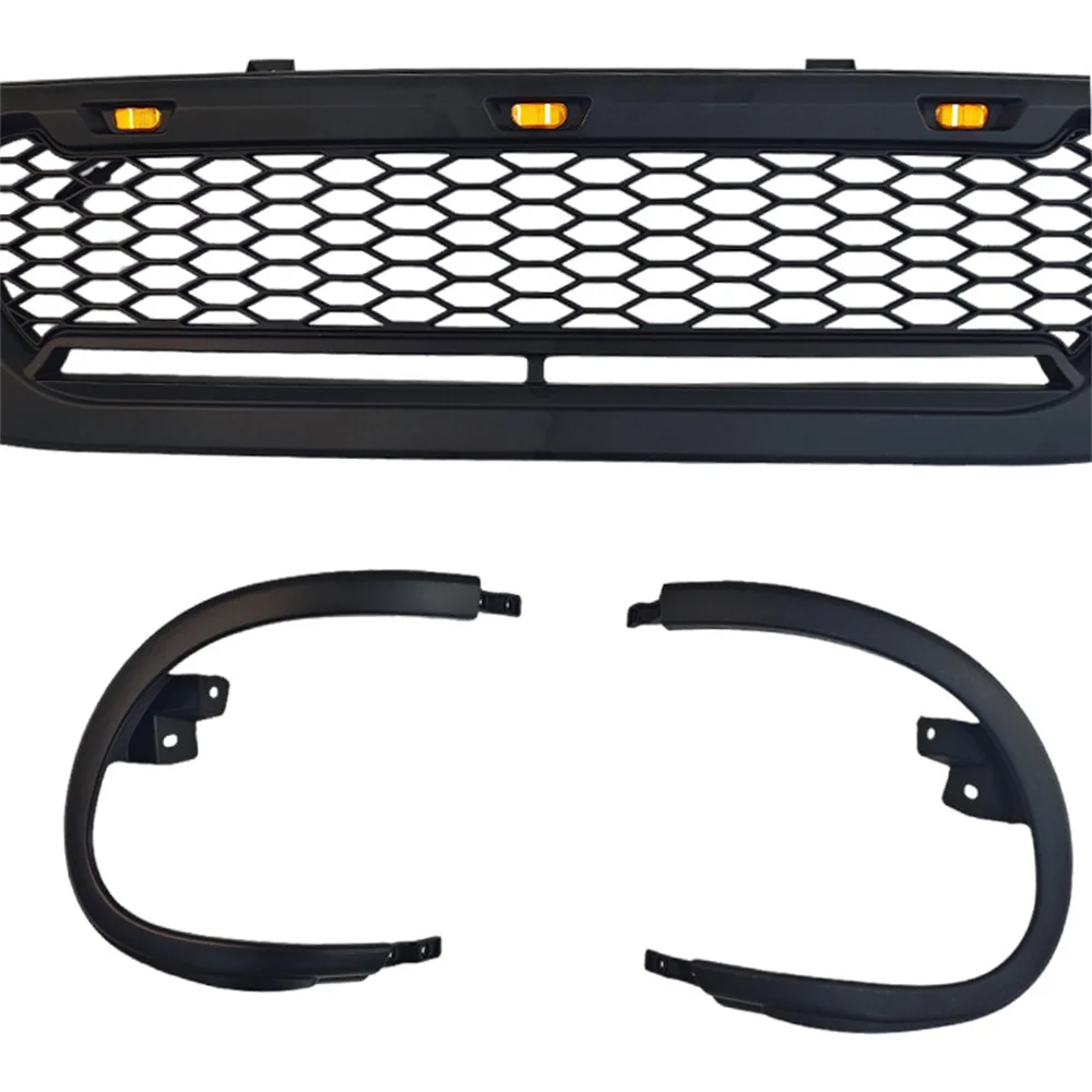 Front Grille for Ford Explorer 1995-2001 Sport Mesh Grill with LED Light Bar Front Bumper Grille Exterior Styling Upgrade view 6