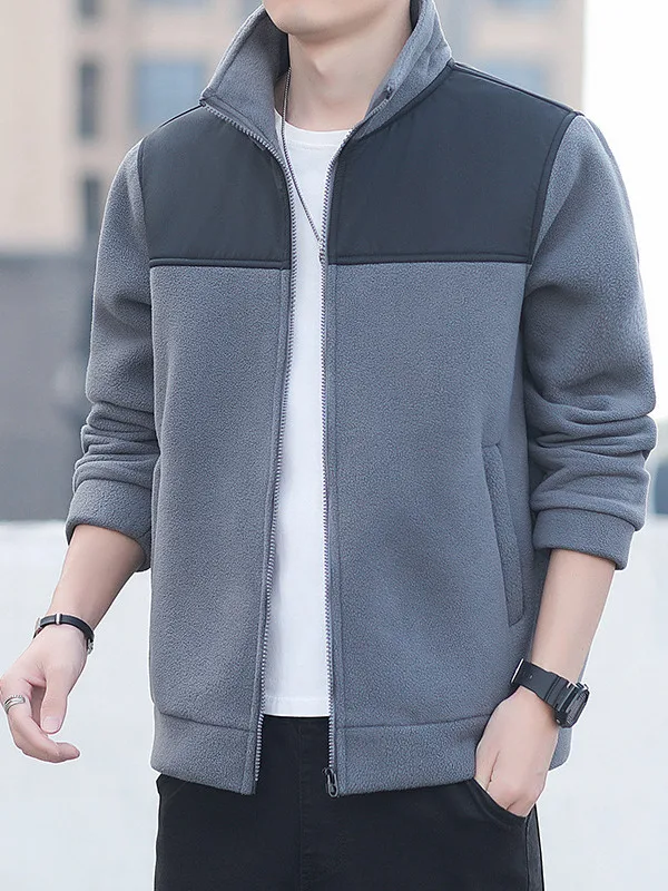 

Мужская теплая зимняя куртка из вельвета с флисовой подкладкой, на молнии, с длинными рукавами, повседневная, приталенного кроя