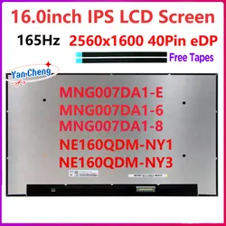 16.0 Inch Laptop LCD Screen NE160QDM-NY1 NE160QDM-NY3 MNG007DA1-E MNG007DA1-8 MNG007DA1-6 Display Panel 2560x1600 40 Pins