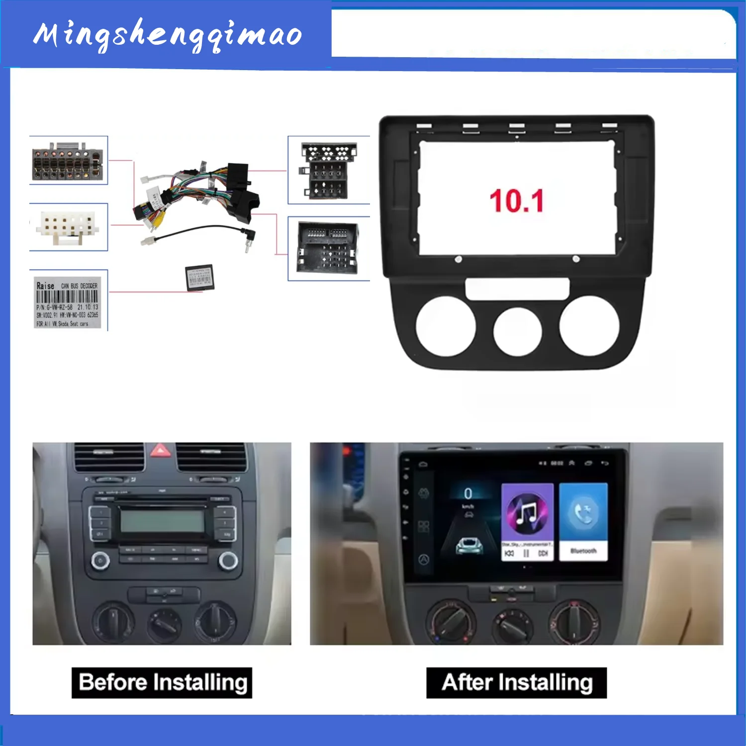 

Car Android screen Android radio DVD player frame wire center control panel bracket For VW SAGITAR AUTO AC MANUAL AC 2006-2011