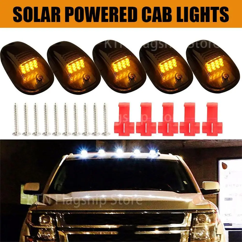 5 solar Cab lights, Cab Marker Roof12LED Light F150 light Pickup truck roof mouse light