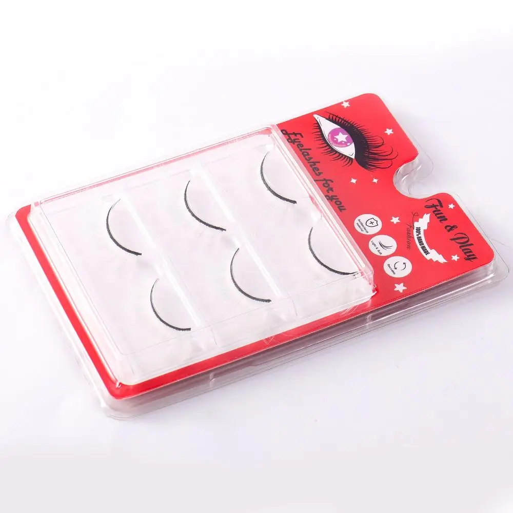 3 ペアドラマチックホワイトつけまつげマンガナチュラルふわふわフェイクミンクまつげソフトフルストリップコスプレまつげメイクアップツール