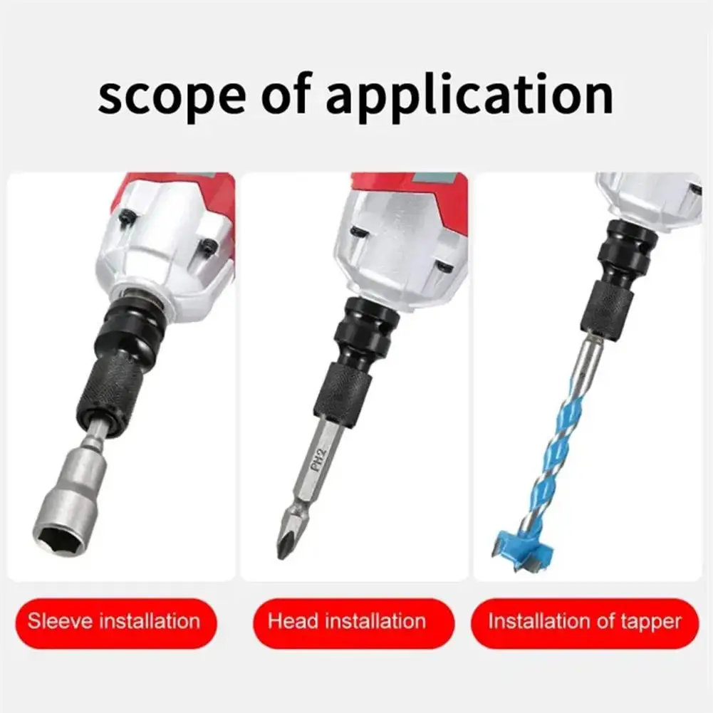 Electric Wrench Converter Head Hexagonal 1/2 to 1/4 Electric Wrench Adapter Impact Accessories Converter Socket N4B9