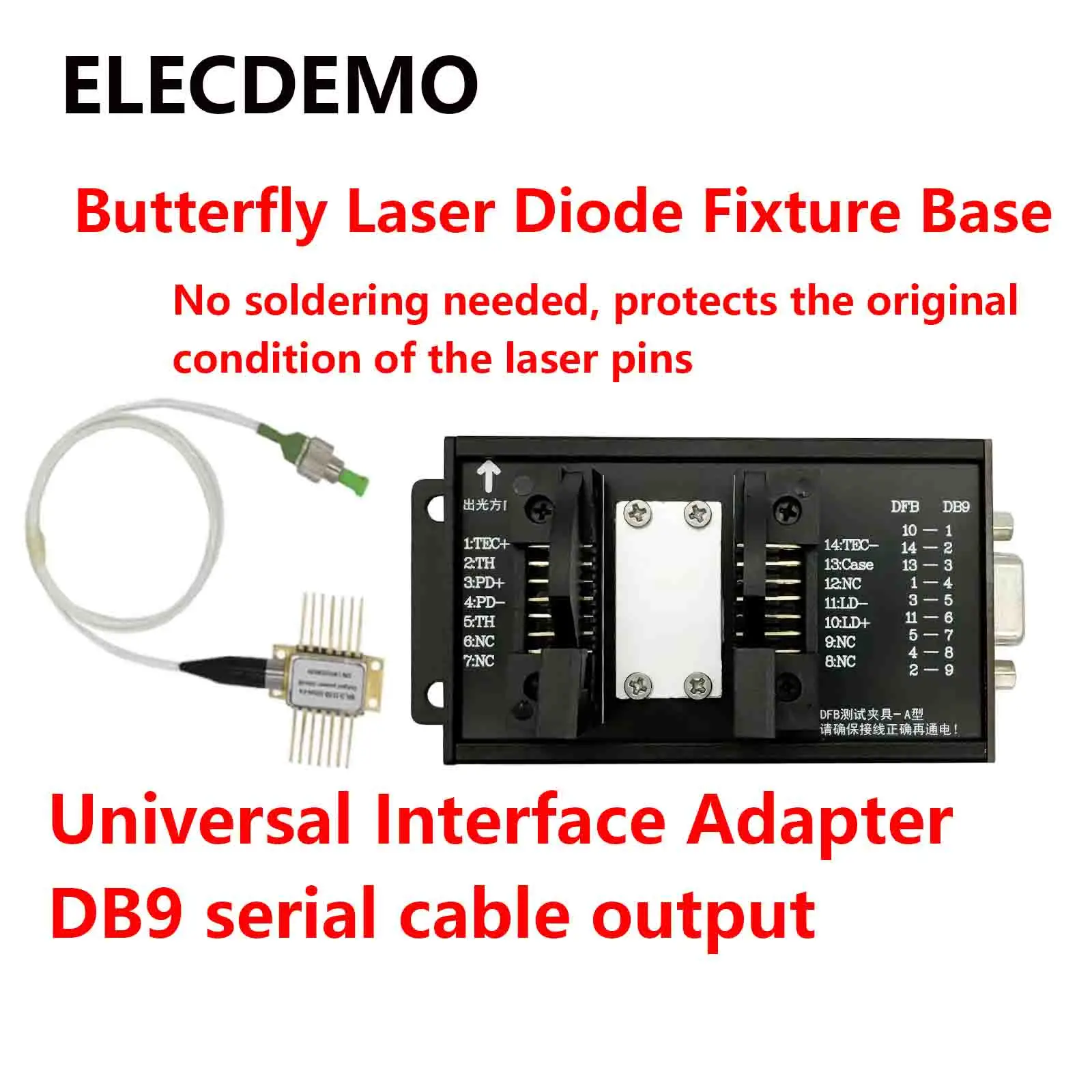 14Pin Mount Base, DFB Butterfly Laser Diode Driver Board Module, TEC Temp Controller, High Precision LD Current Source DIY Kit