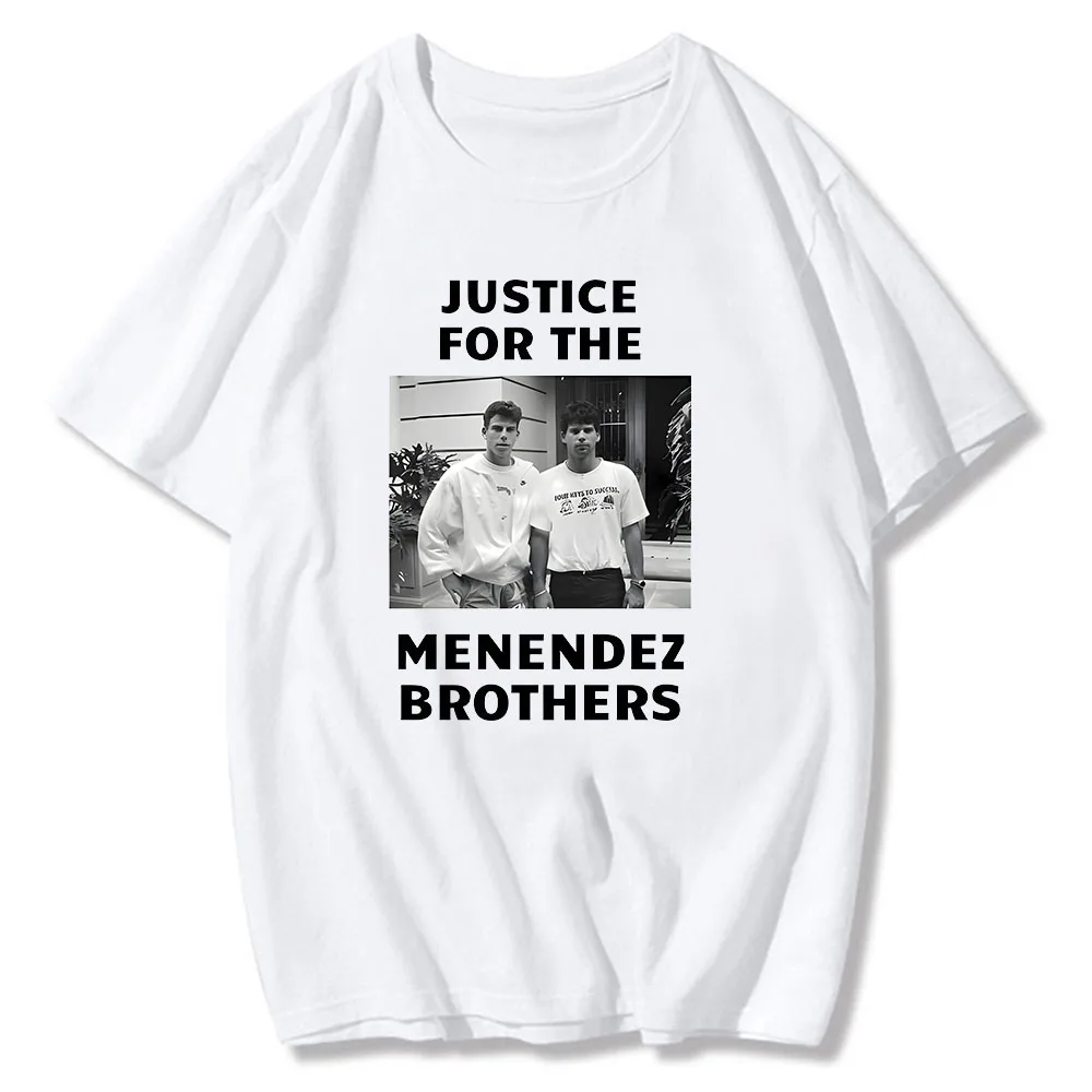 Nicholas Chavez T-shirt Menendez Brother Graphic Printing Retro Cotton O-neck Tee-shirt Unisex High Quality Tshirt Fashion Tees