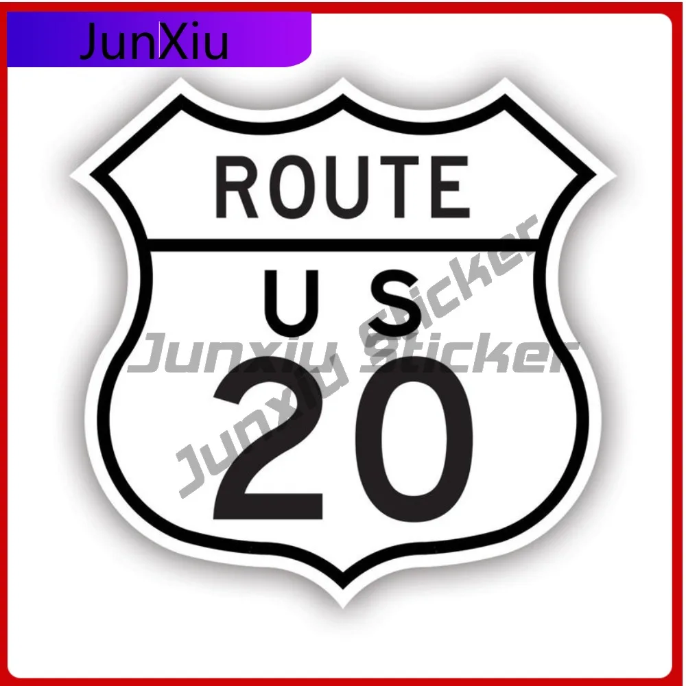 

Cute Route Us 20 Sign Sticker Decal American Made Uv Protected Highway Freeway Expressway Us20 Shield Decal Durable Anti
