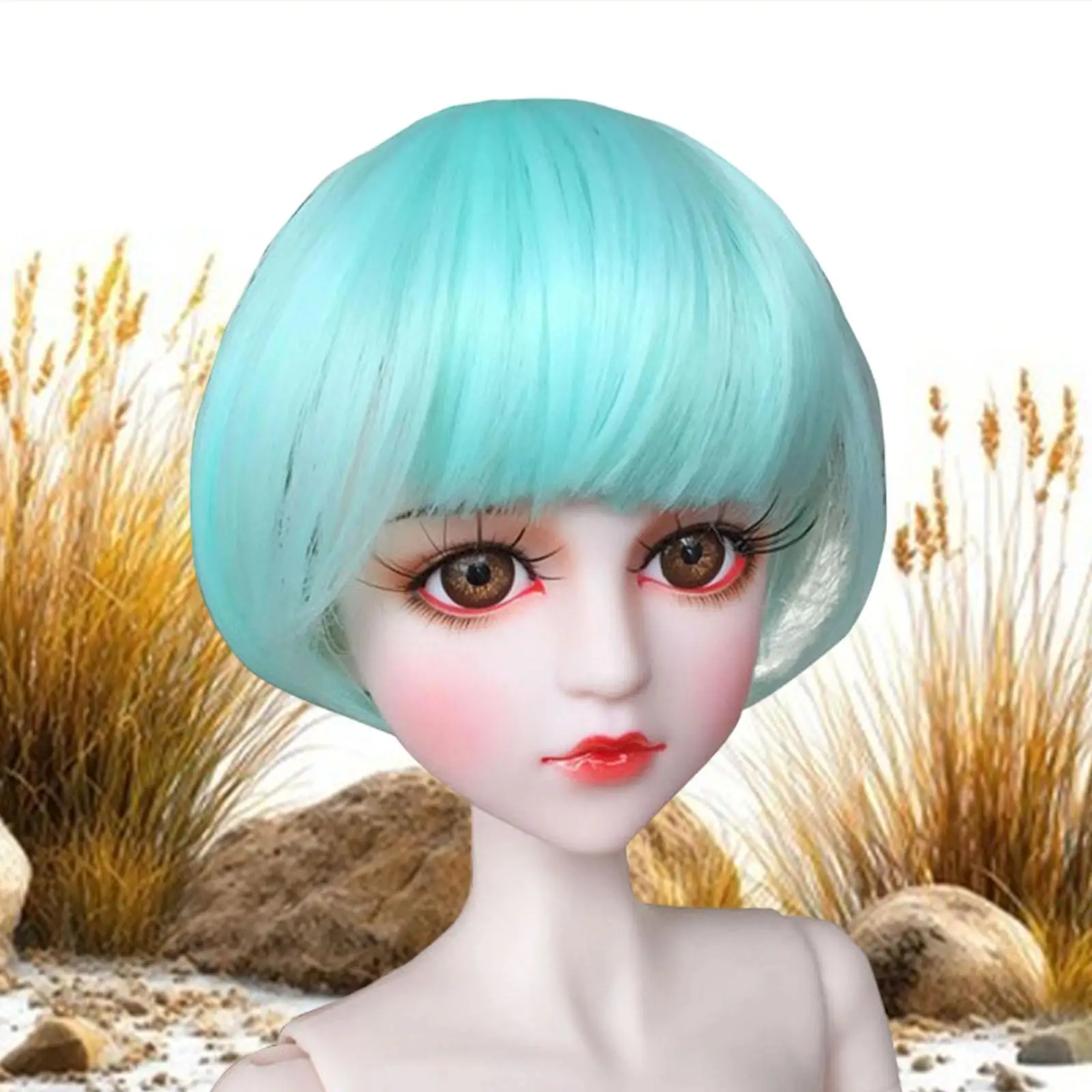 

Парик для куклы 1/4, прочный, ручной работы, для декоративного оформления, стильный, мягкий, аксессуар для кукол, для косплея, сменный парик для куклы ручной работы