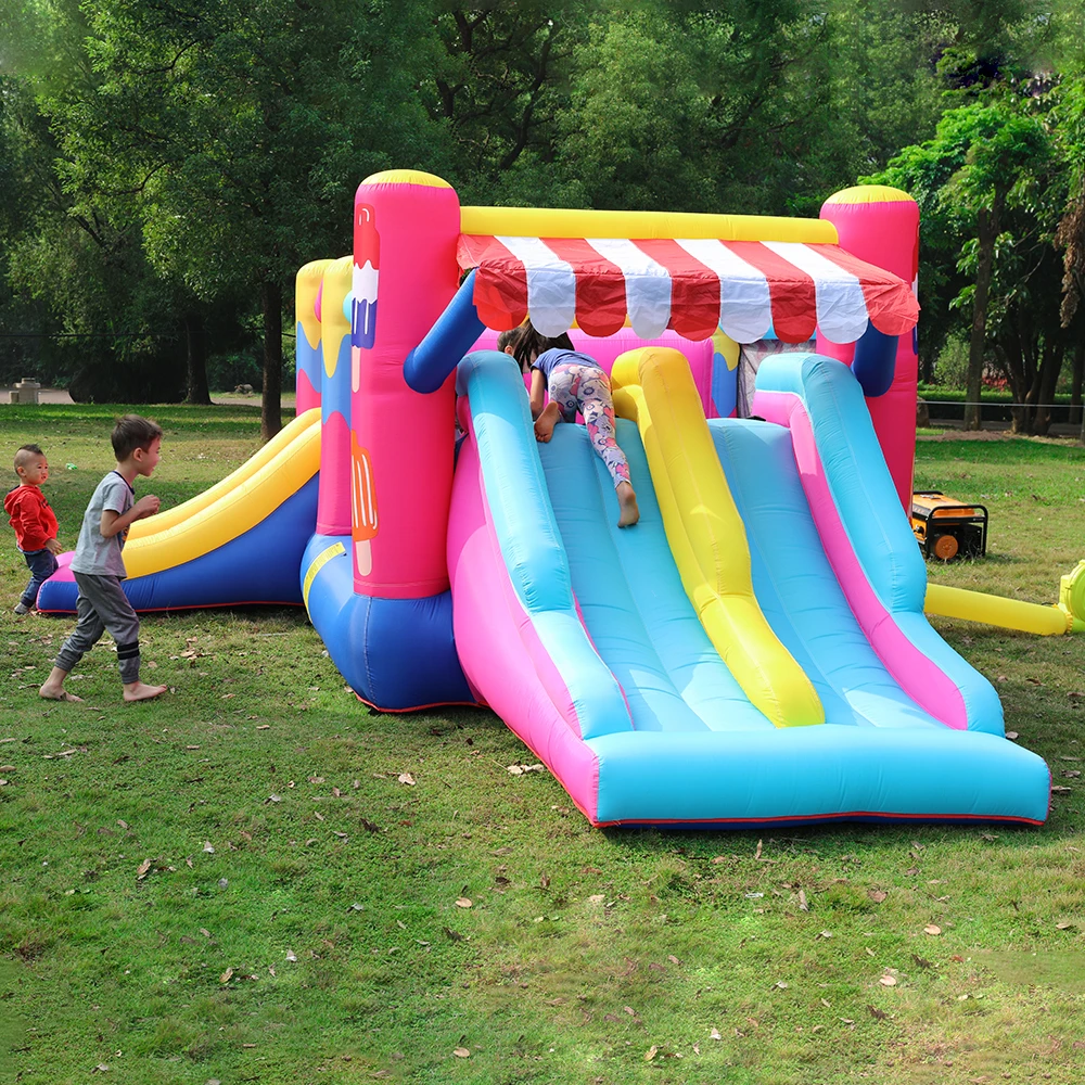 Pink Bouncy Castle Bouncer Jumper Inflatable Bounce House Kids Jumper Bouncer Combo Inflatable Castle Bounce House For Kids