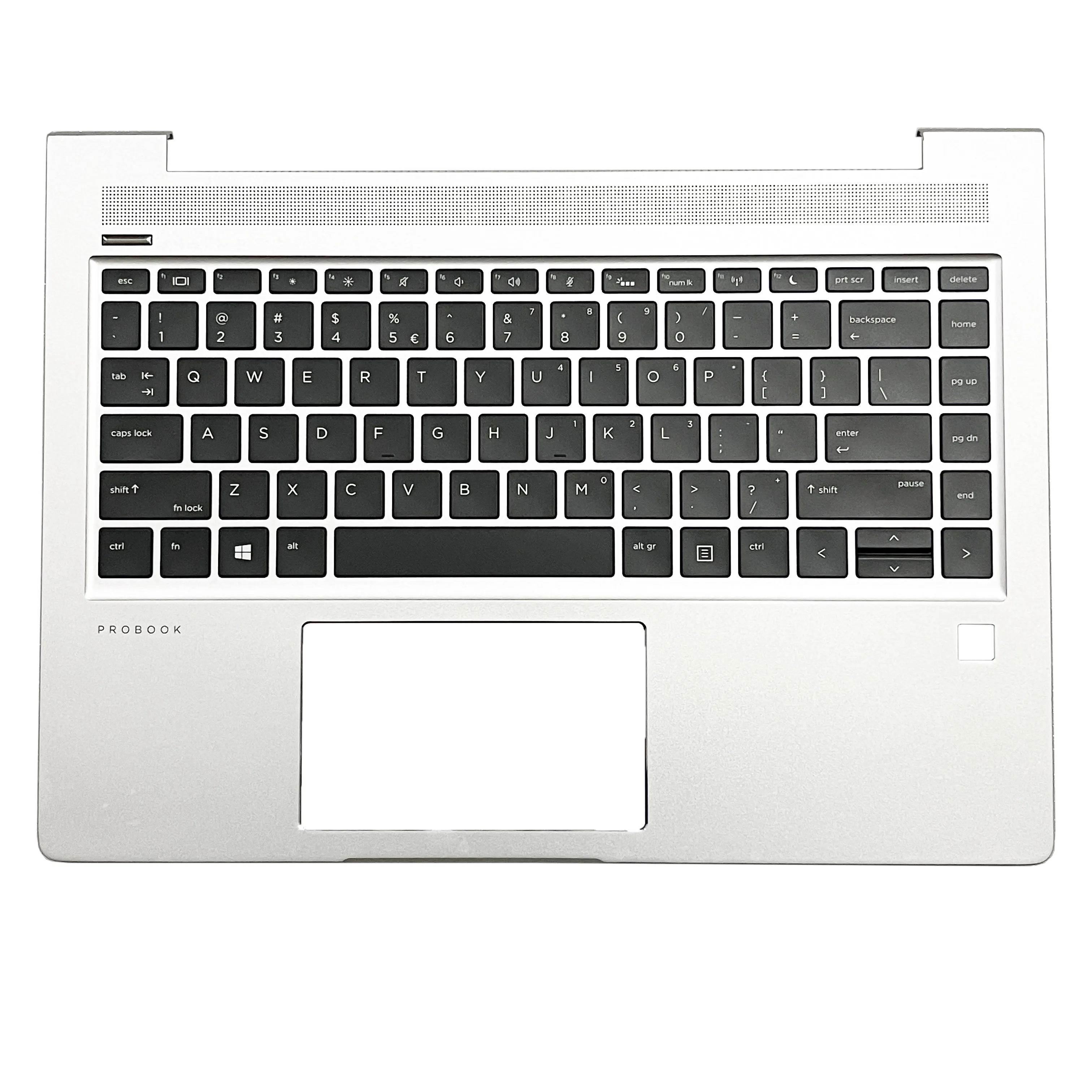 Teclado para portátil HP Probook 440 G6 445 G6 440 G7 445 G7, cubierta superior plateada con reposamanos retroiluminado, nuevo