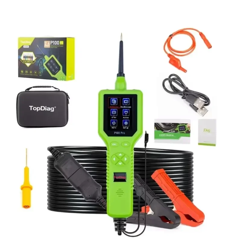 TopDiag JDiag P100 Pro Power Probe Car Circuit Automotive Electric System Tool Diagnostic Tool for Truck Motorcycle