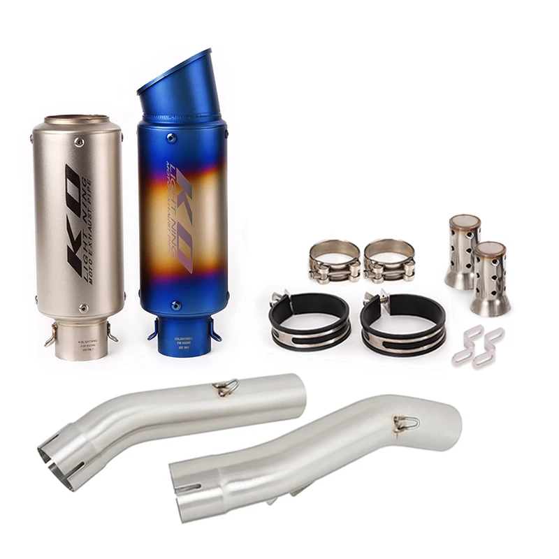 

51MM Motorcycle Exhaust With DB Killer Motorcycle Exhaust Pipe Muffler Carbon Fiber Exhaust Pipe For YAMAHA FJR1300 2001-2023